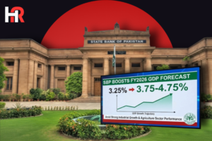 SBP Governor Jameel Ahmad at a press conference announcing the upward revision of Pakistan's GDP growth forecast for FY2026 and record-high foreign exchange reserves.