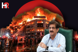 Sindh Chief Minister Murad Ali Shah presiding over a cabinet meeting to approve a compensation package for Gul Plaza fire victims.