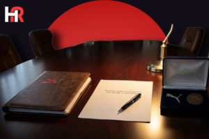 Anta Sports Chairman Ding Shizhong and Puma CEO Arthur Hoeld following the acquisition of a 29.06% stake in Puma.