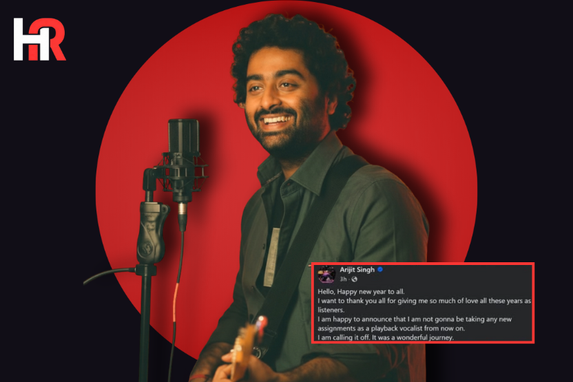 Arijit Singh during a live performance in 2025, following reports of his retirement from film playback singing.