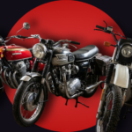 A display of 70cc and 125cc motorcycles in a Pakistani showroom, showcasing the industry's 35% growth in 2025.