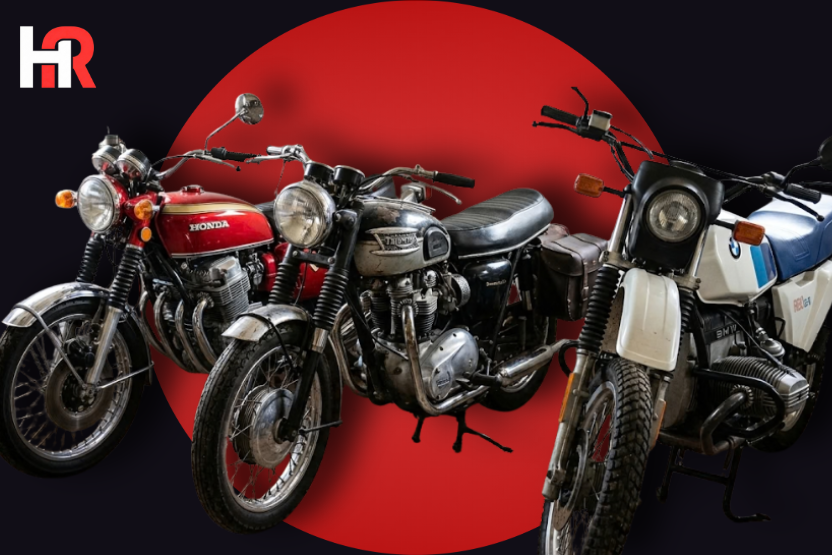 A display of 70cc and 125cc motorcycles in a Pakistani showroom, showcasing the industry's 35% growth in 2025.