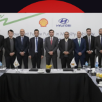 CEOs of Hyundai Nishat Motors and Wafi Energy Pakistan signing the strategic agreement in Lahore.