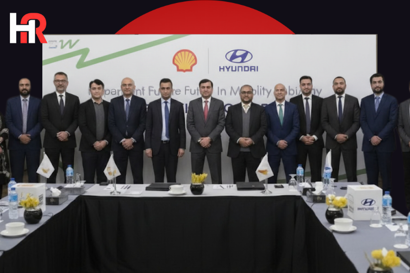 CEOs of Hyundai Nishat Motors and Wafi Energy Pakistan signing the strategic agreement in Lahore.