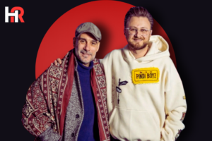 Pakistani influencer Hamza Bhatti gifting a traditional Sindhi Ajrak to Manchester City manager Pep Guardiola.