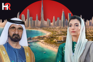 First Lady Asifa Bhutto Zardari attending the high-level meeting between President Asif Ali Zardari and UAE VP Sheikh Mohammed bin Rashid Al Maktoum at Zabeel Palace.