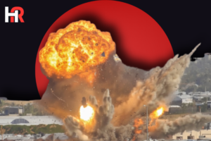 Palestinians inspecting the aftermath of an Israeli airstrike on a tent camp in Khan Younis on January 31, 2026.