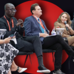 Dr. Zeelaf Munir, CEO of EBM, speaking at the Gulfood World Economy Summit 2026 in Dubai about frontier markets.