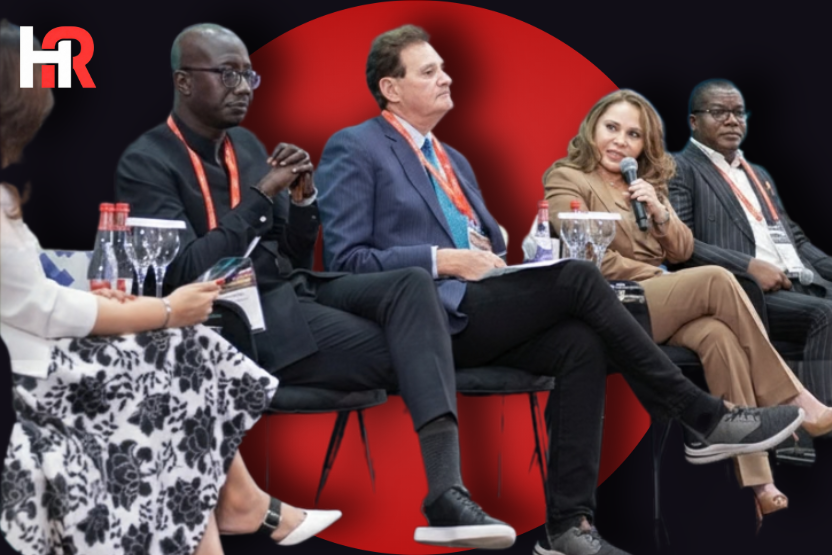 Dr. Zeelaf Munir, CEO of EBM, speaking at the Gulfood World Economy Summit 2026 in Dubai about frontier markets.