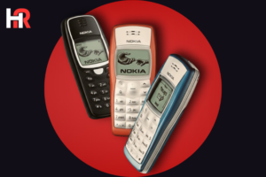 The iconic Nokia 1100 mobile phone, recognized as the world's best-selling electrical gadget with over 250 million units sold.