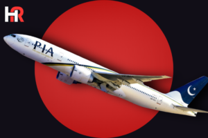 A PIA Boeing 777 aircraft at Islamabad International Airport, symbolizing the airline's transition to private management.