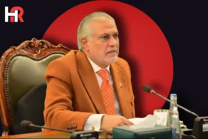 Senator Ishaq Dar chairing a high-level inter-ministerial meeting on GSP Plus and EU trade ties.