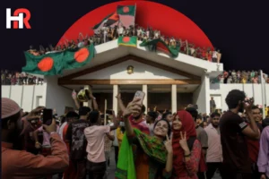 Young voters in Bangladesh holding national flags during the 2026 historic election; Gen Z voters taking selfies at polling stations.