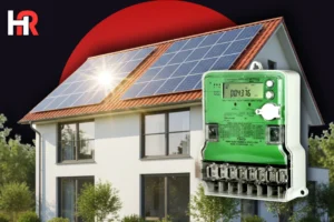 Digital net meter and residential solar panels illustrating NEPRA's new prosumer framework 2026.