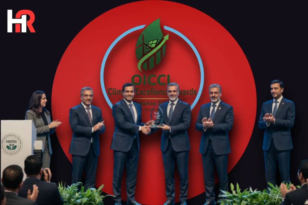 Nestlé Pakistan receiving the OICCI Climate Champion Award 2024.
