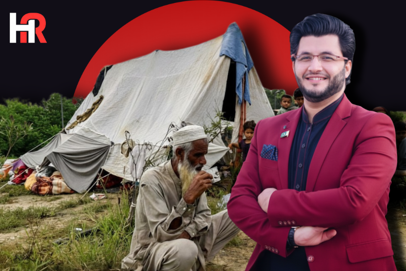 Zalmi Foundation relief workers distributing food and aid to displaced families from Tirah Valley.