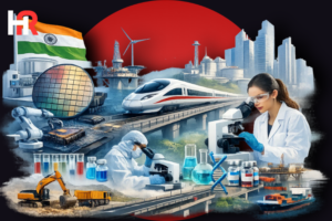 India’s Finance Minister Nirmala Sitharaman presenting the Union Budget 2026-27, highlighting high-speed rail and semiconductor missions.