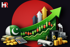 PSX KSE-100 Index screen showing a historic high of 185,058 points on February 2, 2026.