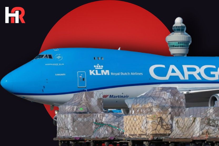 A KLM Cargo aircraft being loaded with shipments, symbolizing the new partnership with PIA for global reach.
