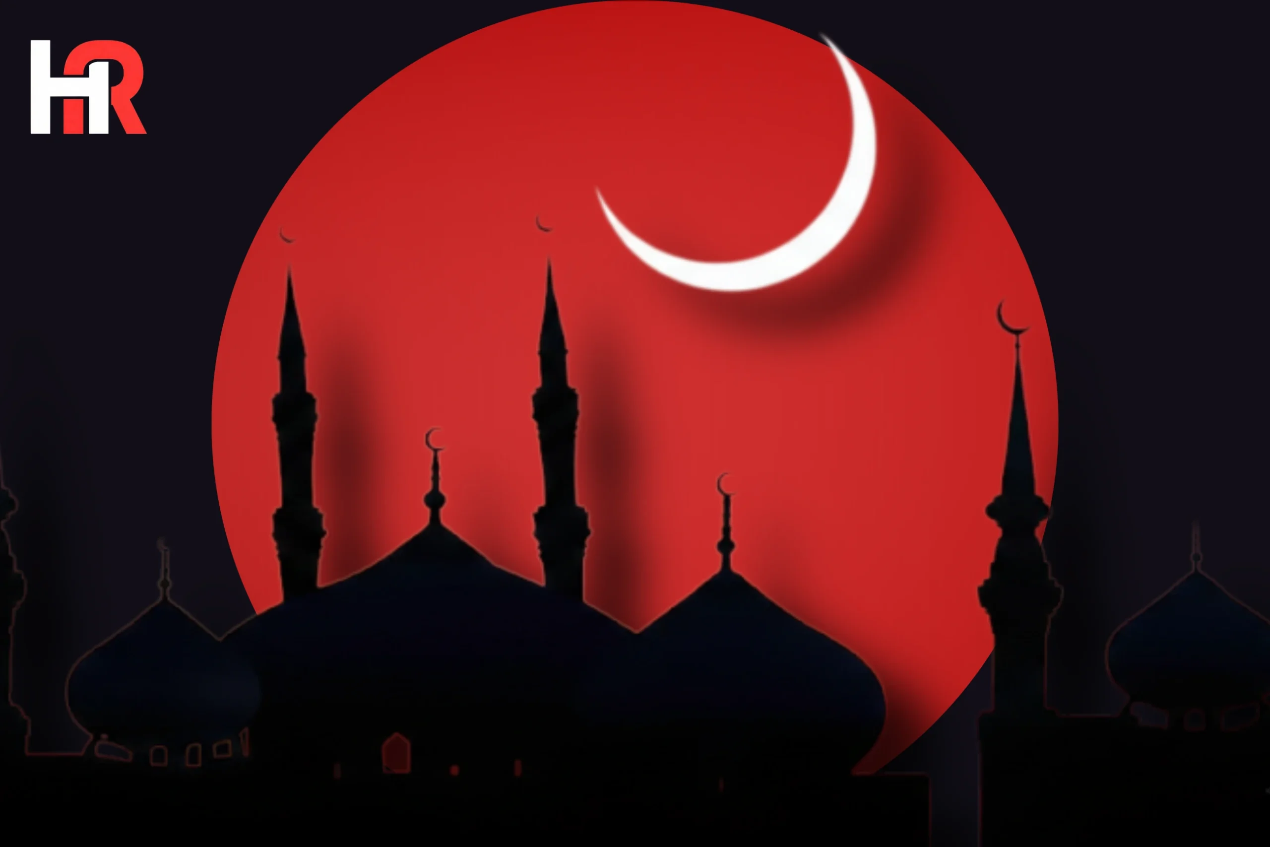 Crescent moon sighting over Faisal Mosque in Islamabad for Ramadan 2026.
