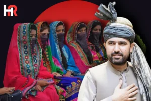 Female students Khyber Pakhtunkhwa; KP Higher Education Directorate logo.