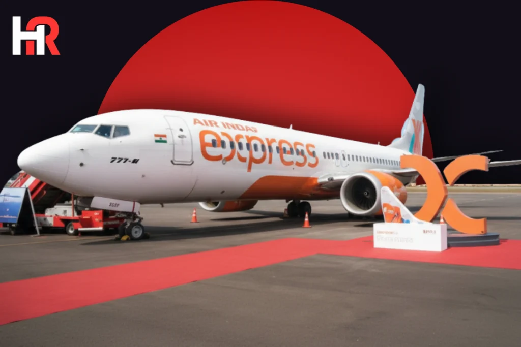 Air India Express Boeing 737 MAX with new brand livery; Tata Group aviation restructuring chart.