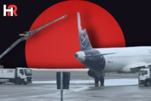 De-icing vehicles at Berlin Brandenburg Airport; aircraft grounded on icy runways in Berlin.