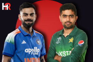 Babar Azam celebrating his record-breaking 39th T20I half-century at Gaddafi Stadium.