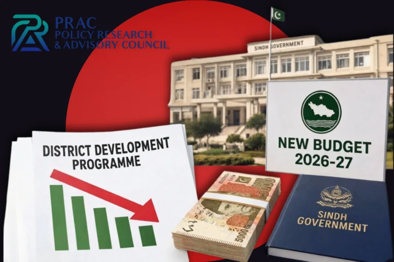 District Development Programme cut Sindh budget PRAC