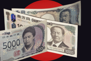 multiples currency notes of japan