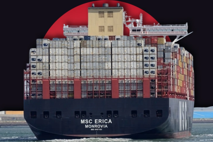 Karachi Port MSC Erica container vessel