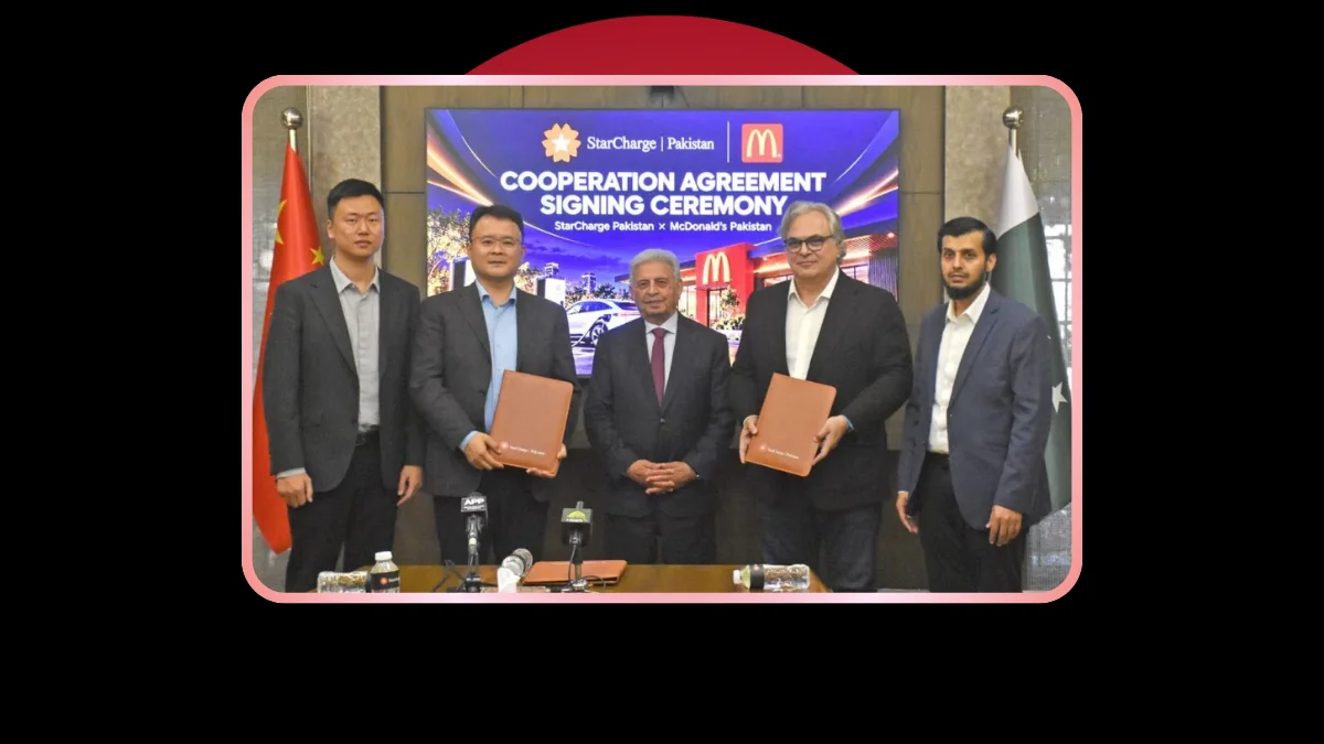 StarCharge McDonald's Pakistan EV charging station agreement